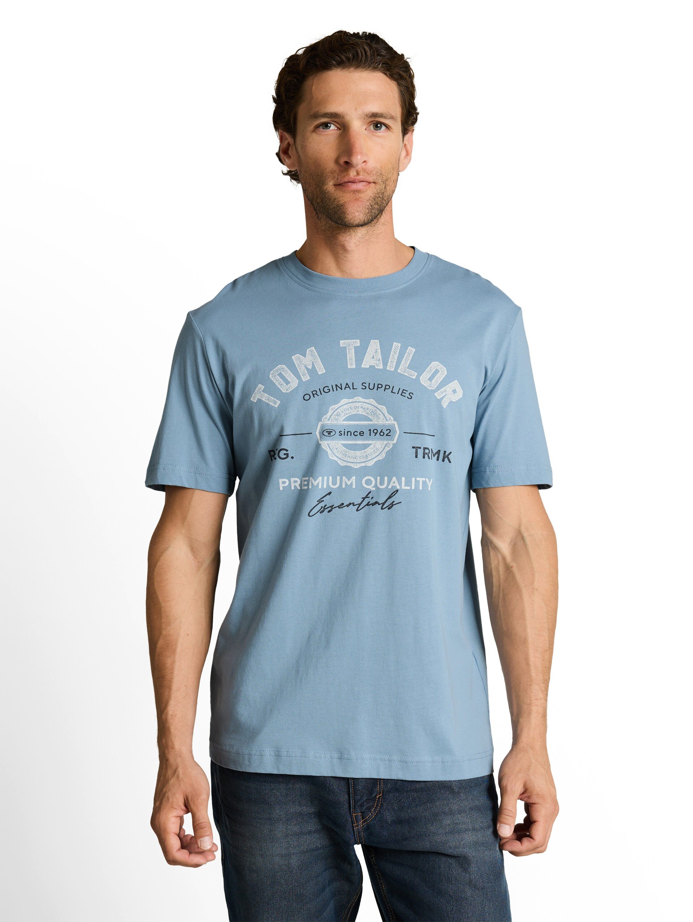 TOM TAILOR T-Shirt mit großem Logofrontprint günstig online kaufen