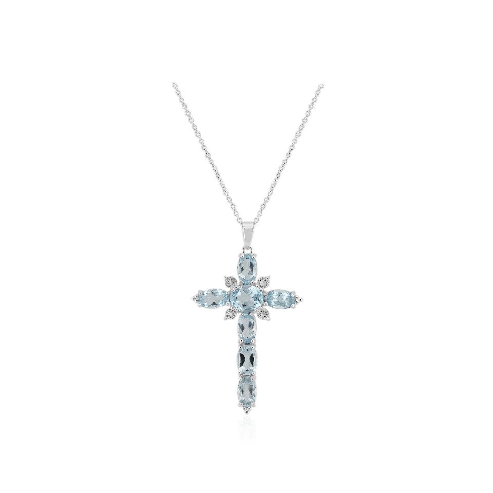 Cavill Silberkette Himmelblauer Topas Sterling Silber günstig online kaufen