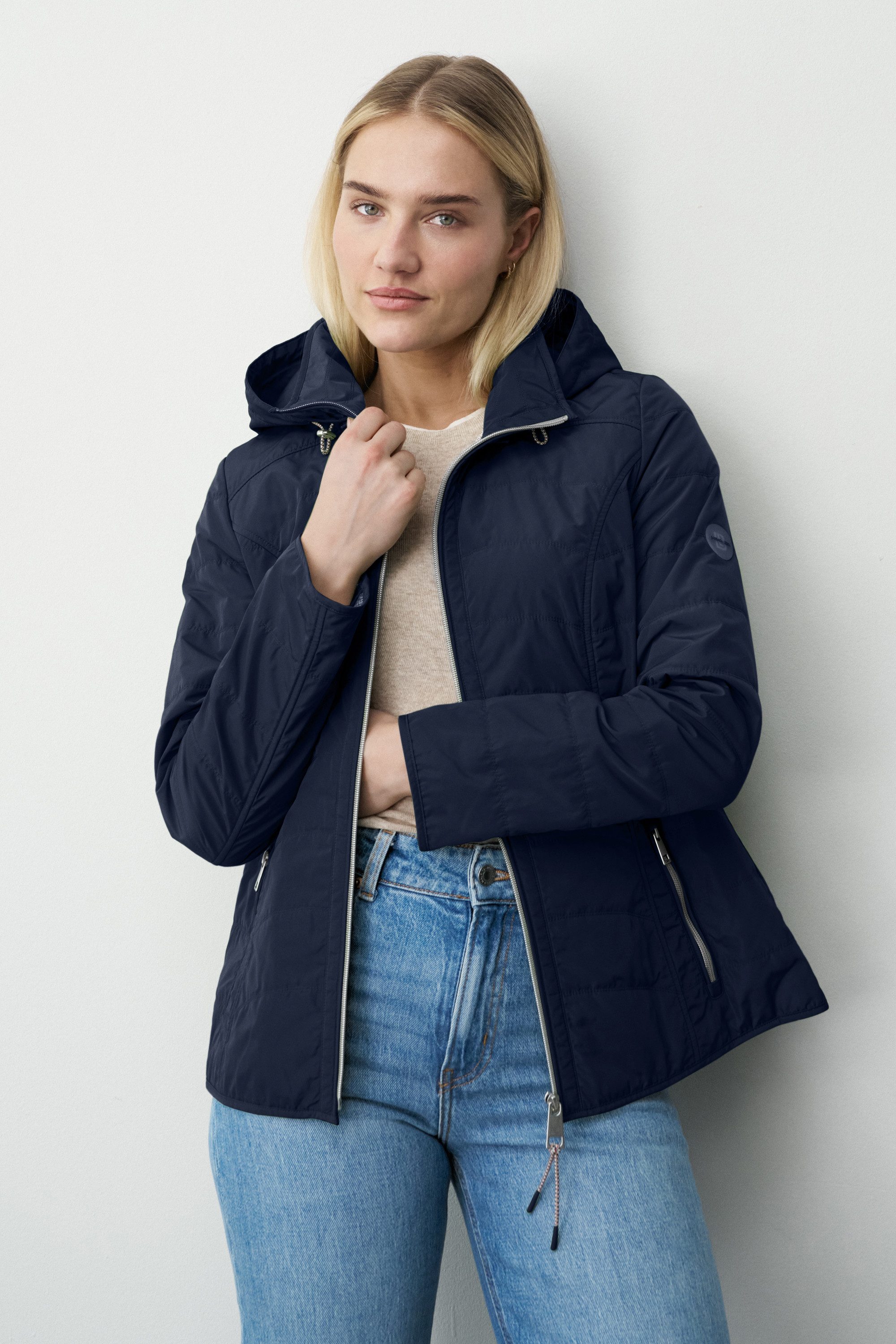 Barbara Lebek Sommerjacke Übergangsjacke, Frühlingsjacke oder Damenjacke mit Kapuze