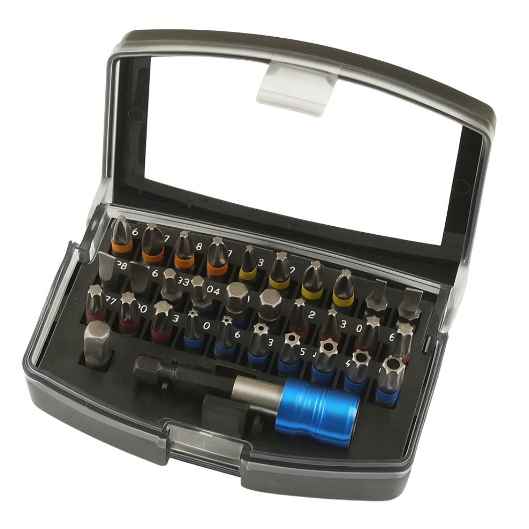 Beast Bohrer- und Bitset Bit Set 32‑tlg Profi Bitsortiment magnetisch Bithalter Box, Set, 1-St., Set, Magnetisch, vielseitig