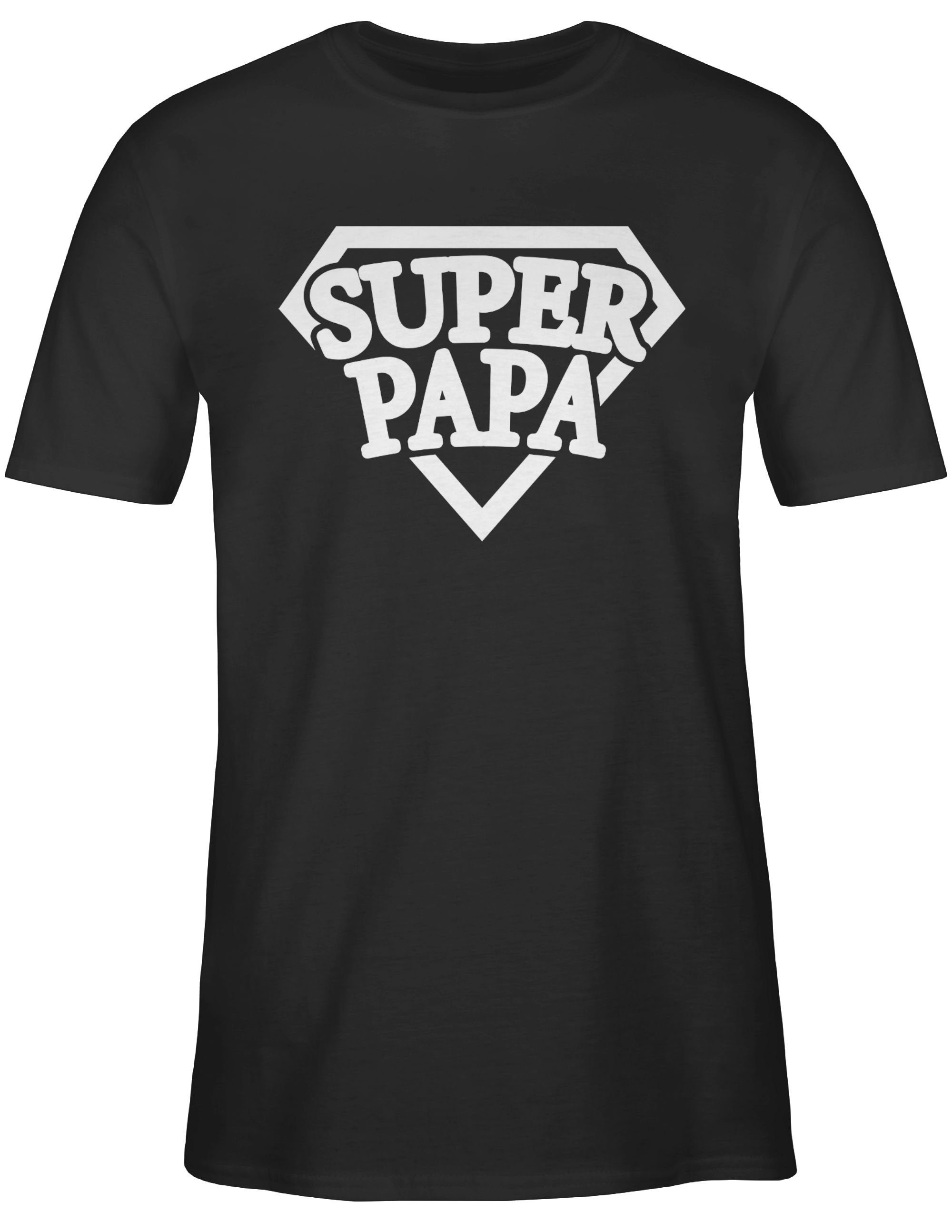 Herren Shirts Shirtracer T-Shirt Super Papa - Superheld - Vatertag Geschenk - Herren Premium T-Shirt Vater Geschenk Männertag Ge