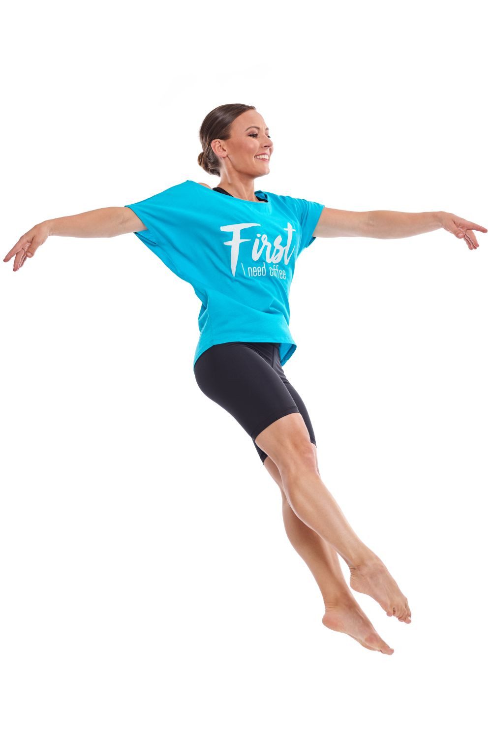 Winshape Oversize-Shirt MCT002 ultra leicht mit weißem Glitzer-Aufdruck