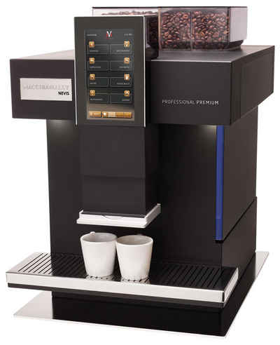 MACCHIAVALLEY Kaffeevollautomat NEVIS, Charakteristisches Design, zwei Keramik-Mahlwerke, dimmbare Tassen- und Gehäusebeleuchtung