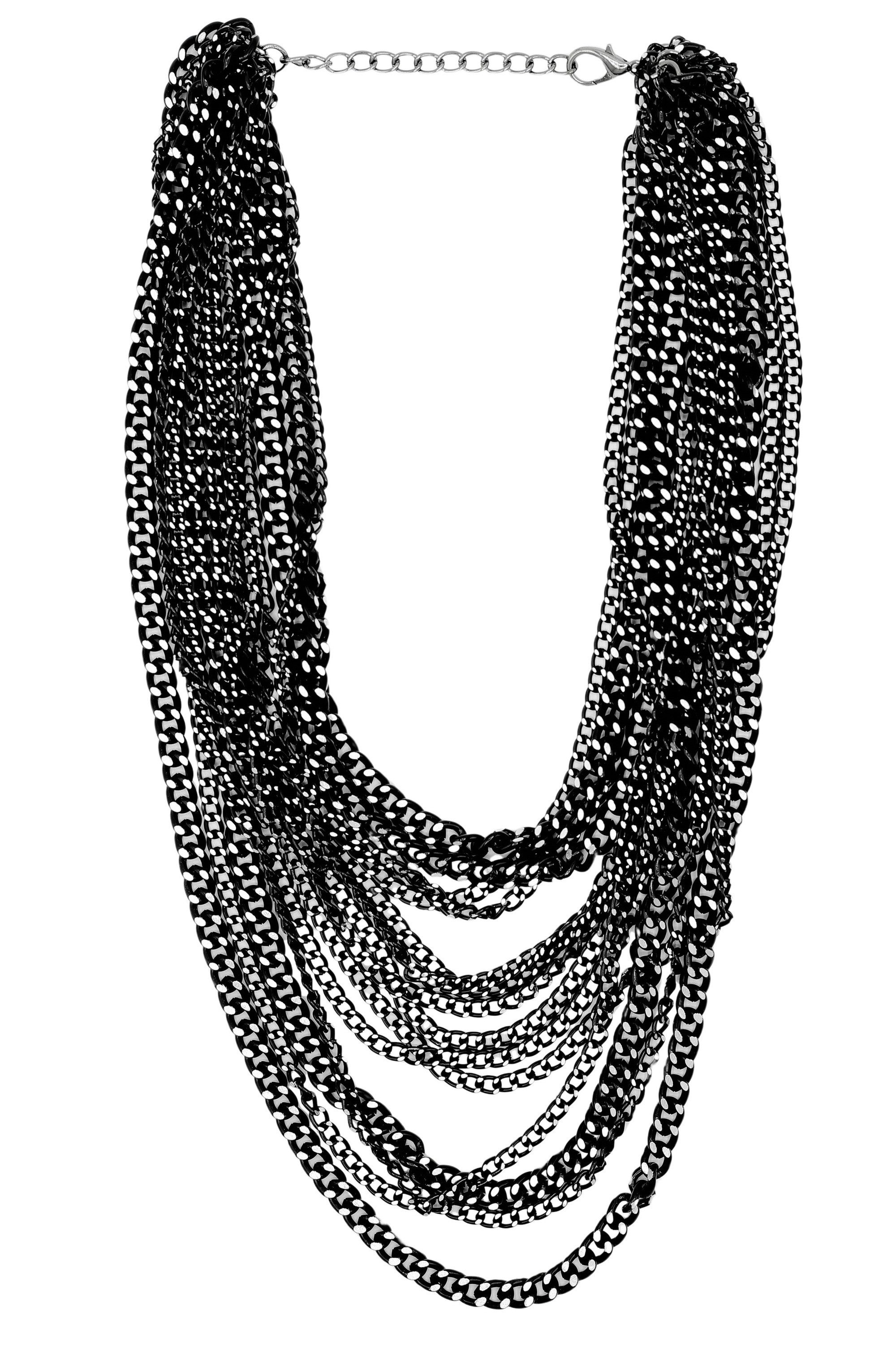 COLLEZIONE ALESSANDRO Kette mit Anhänger Midnight Drama, mehrreihige Gliederkette