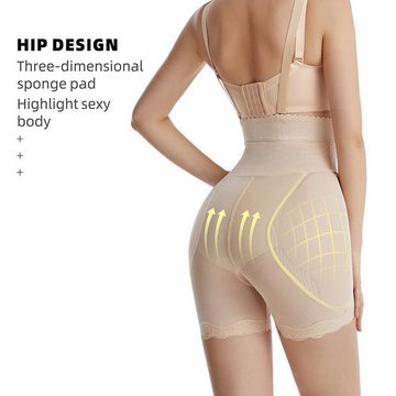 AUKUU Shaping-Body Schmale bauchkontrollierende Hose mit hoher Taille Hose zur Verschlankung der Korsetttaille Brustreißverschluss Fake Po Riemen Po