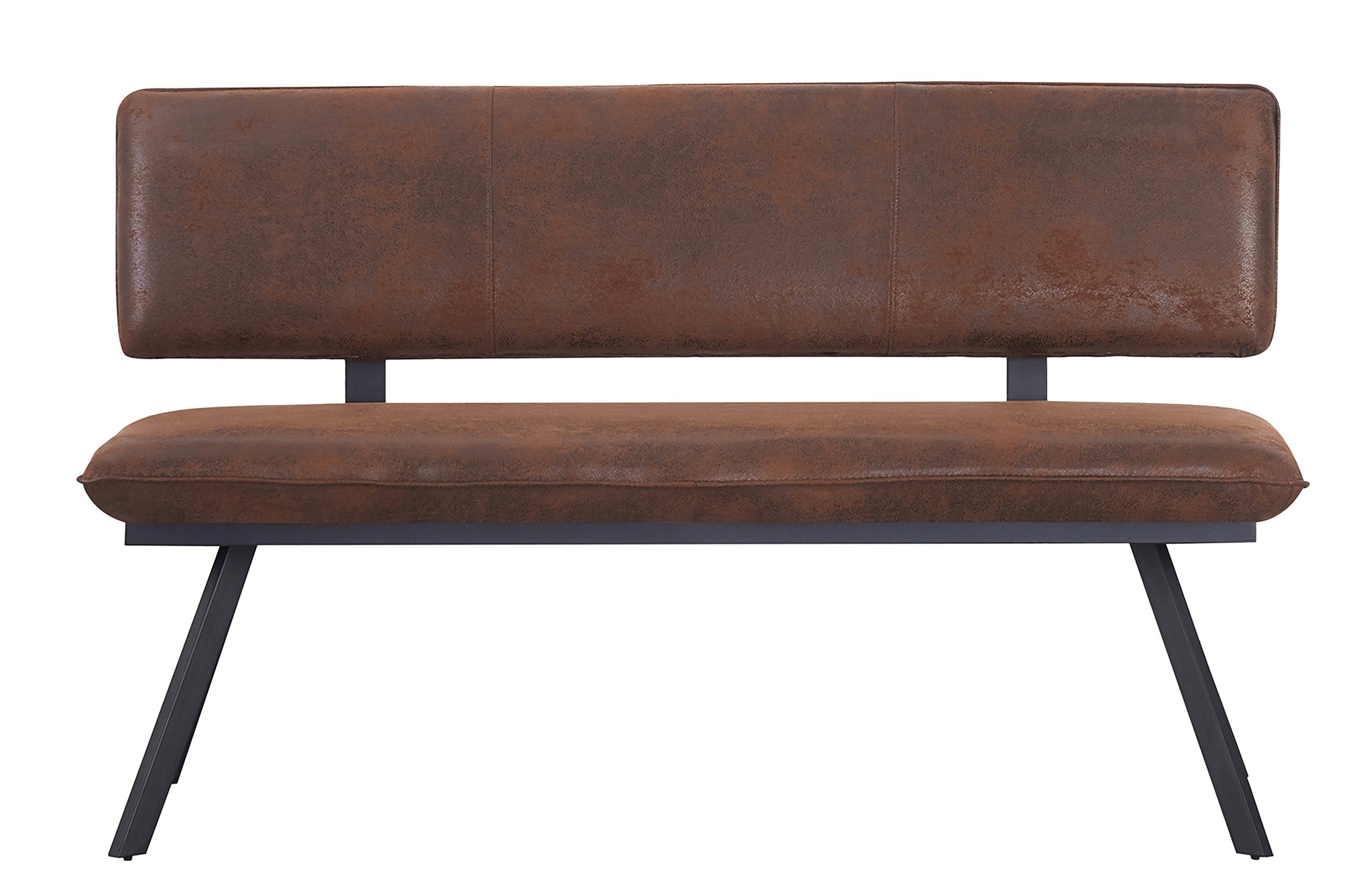 B&D home Essbank JUNA (1-St), gepolstert, stabiles Metallgestell, mit Rückenlehne, in 140 oder 160cm