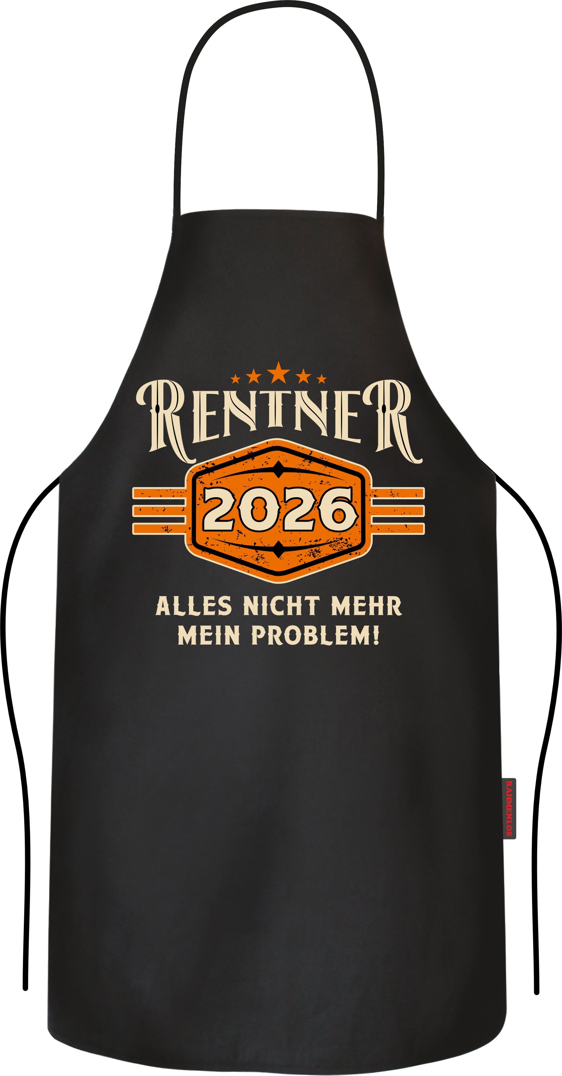 LOBO NEGRO® Grillschürze Rente, Abschied oder Ruhestand 2026 - Nicht mehr mein Problem