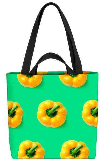 VOID Henkeltasche (1-tlg), Gelbe Paprika Küche Kochen Essen pfeffer süss paprika gemüse bunt fl