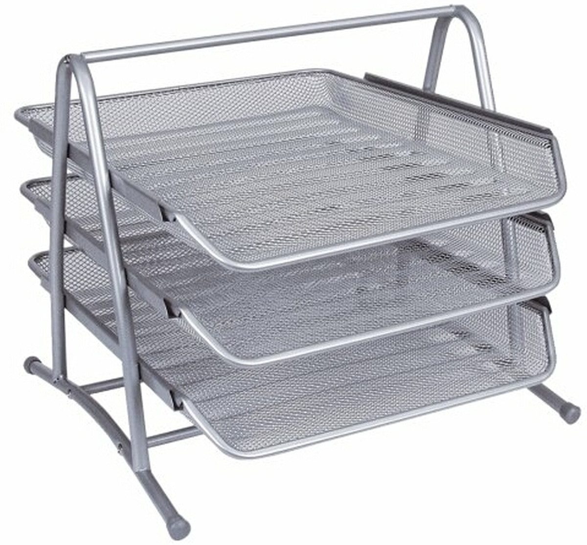 Connect Briefablage Briefablageset A4 3 Fächer silber