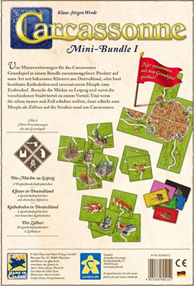 Asmodee Spiel Carcassonne, Mini-Bundle 1 - Erweiterung