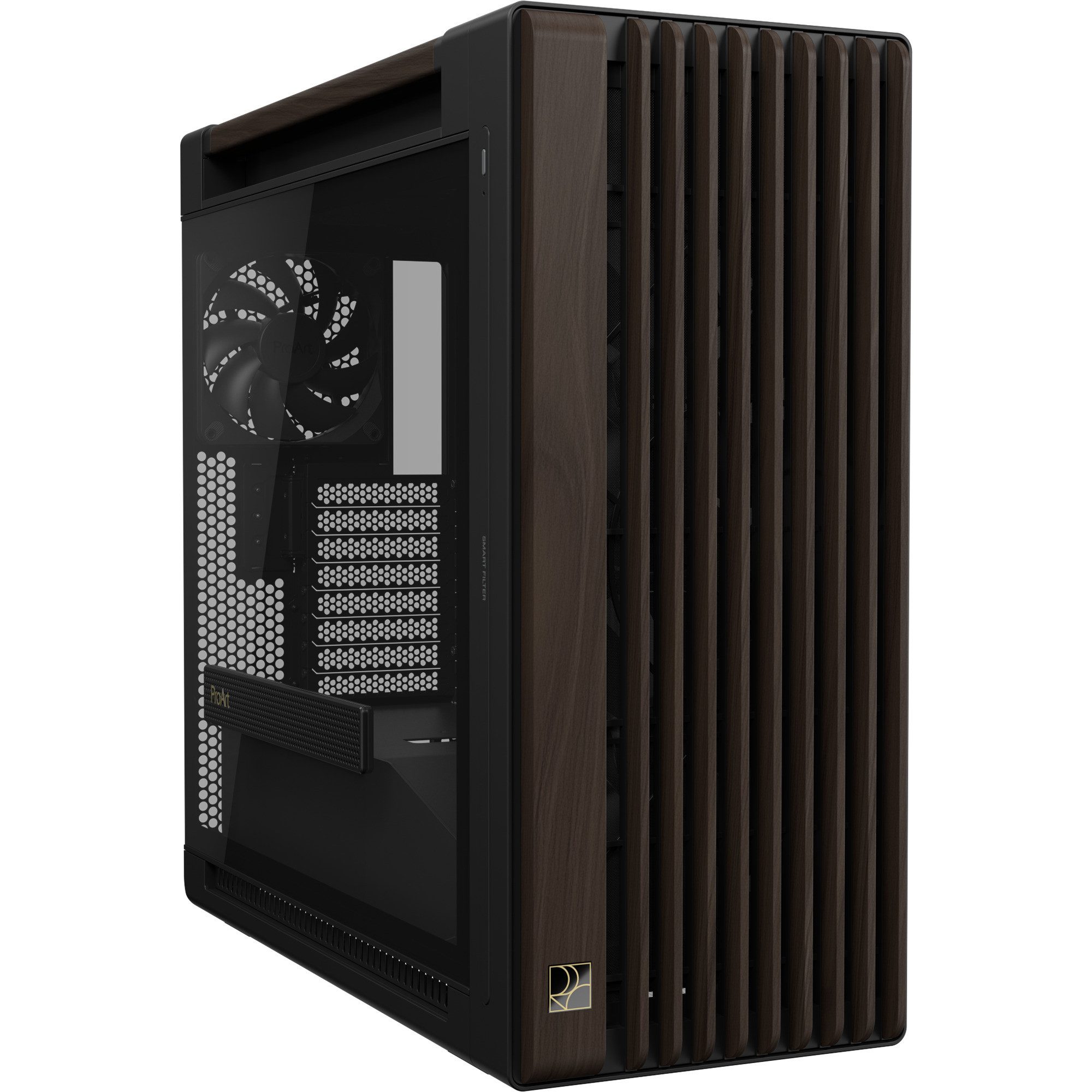 Asus PC-Gehäuse ASUS PROART PA602 WALNUT WOOD TG PWM MODERN BLACK