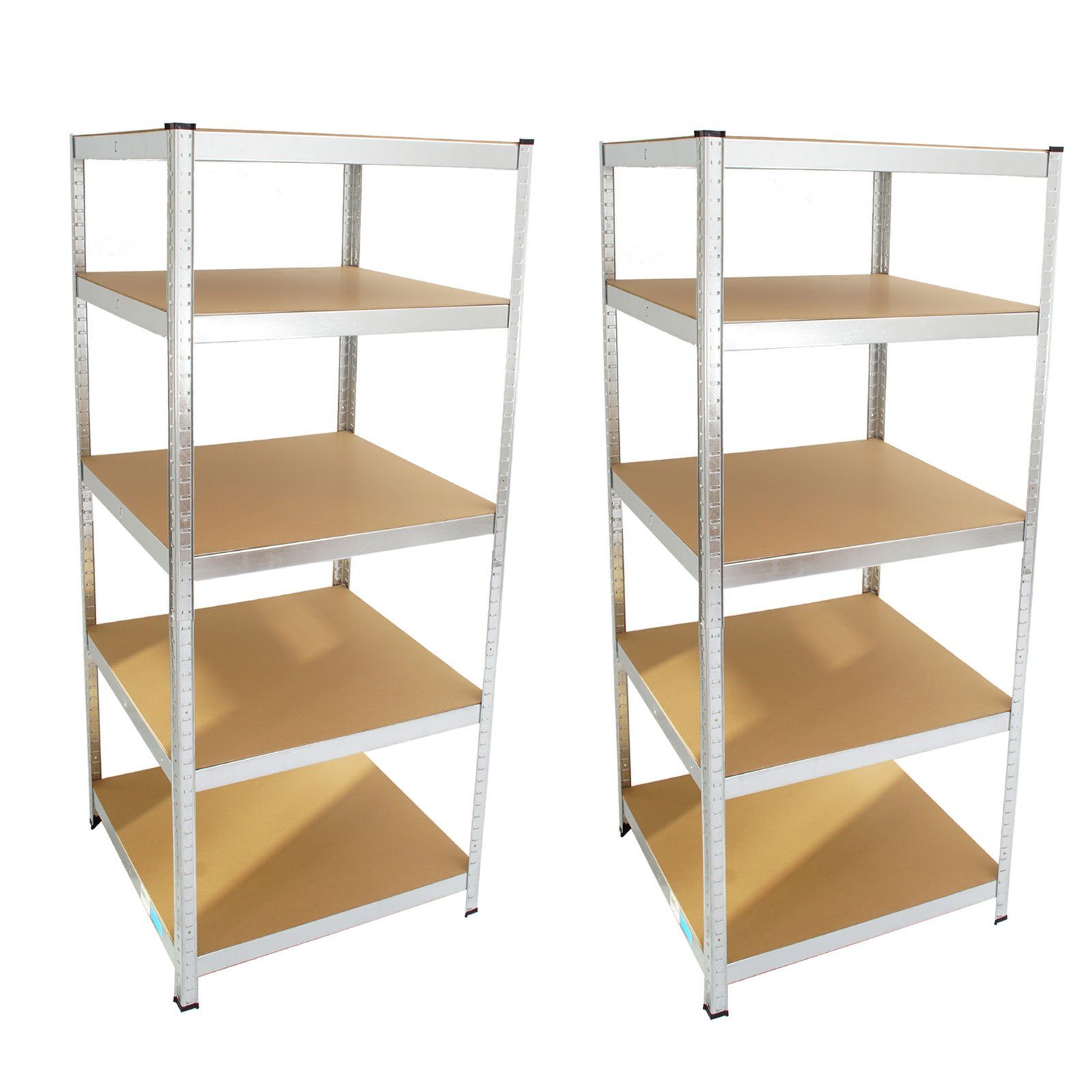 TRUTZHOLM Steckregal 2x Schwerlastregal 180x75x75cm 875 kg 5 Böden Regal Lagerregal, 2er Set