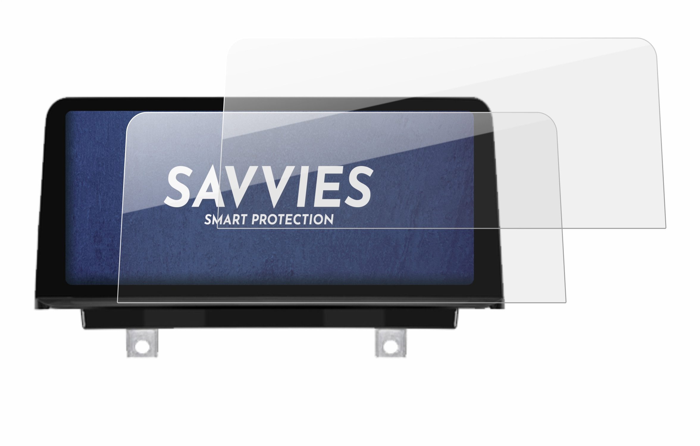 Savvies Displayschutzglas Schutzglas Panzer für PEMP (9213) BMW F30 F36 F80 F82 10.25", 2 Stück, Schutzfolie Display Schutz Glas Folie klar