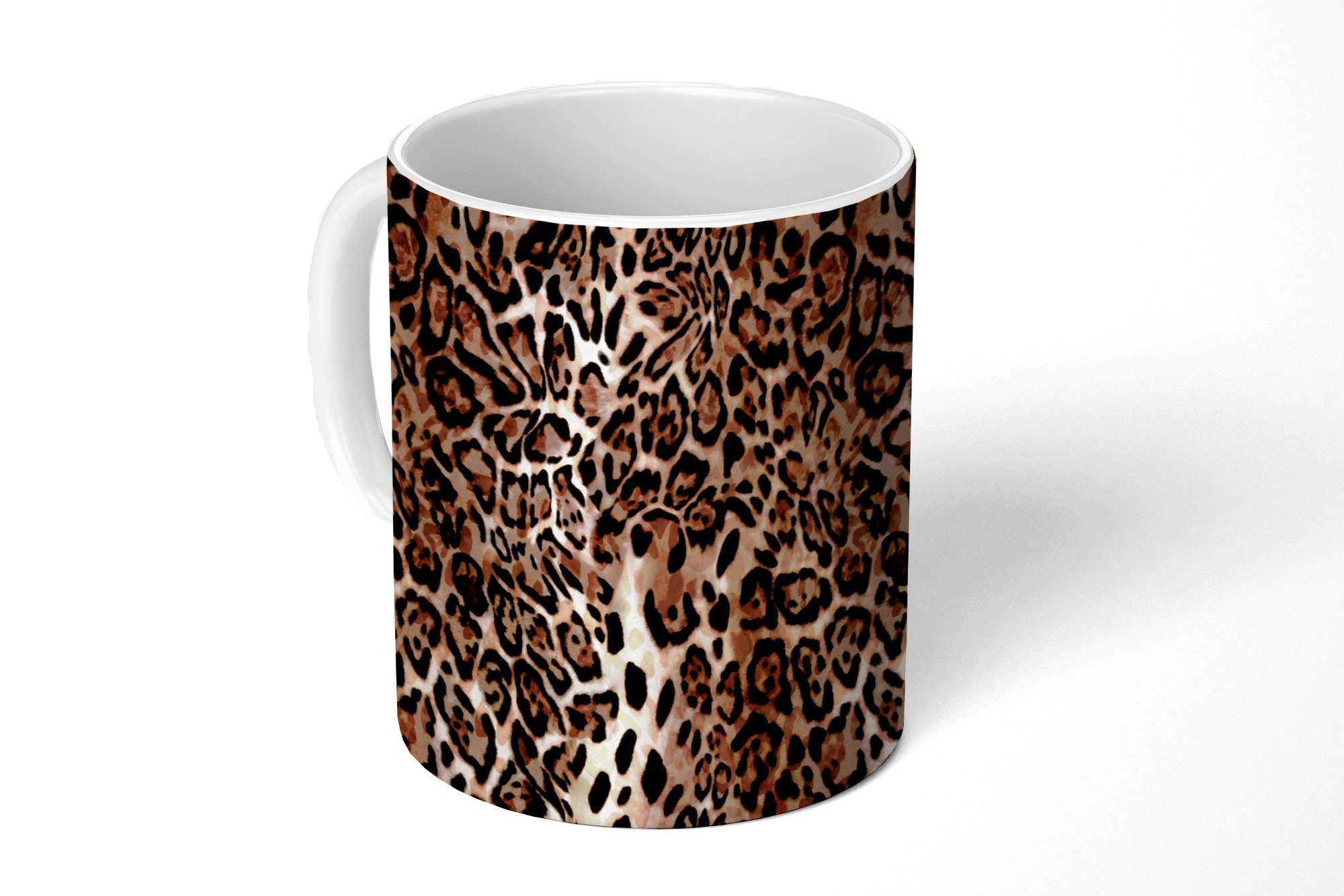 MuchoWow Tasse Tiermuster - Leopard - Design - Luxus, 1-tlg., Keramik, Kaffeetassen, Teetasse, Becher, Kaffeebecher, Geschenk