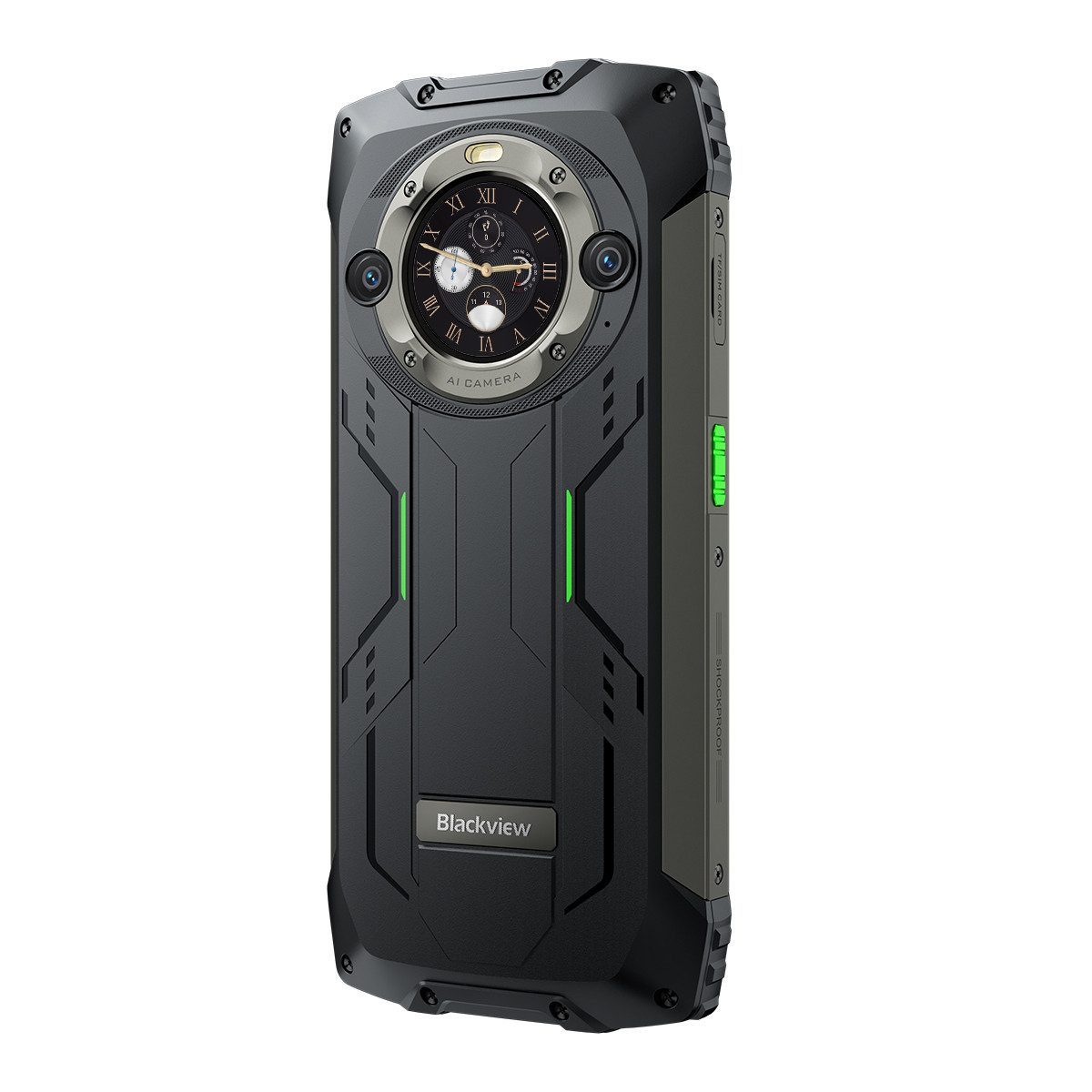 blackview BV9300Pro AI zwei Bildschirmen Ohne Vertrag Smartphone (6.7 Zoll, 8 GB Speicherplatz, 64 MP Kamera, Zwei-Display, 2.4K, 120Hz, 15080mAh/ 33W, NFC/IP69K/FM/OTG)