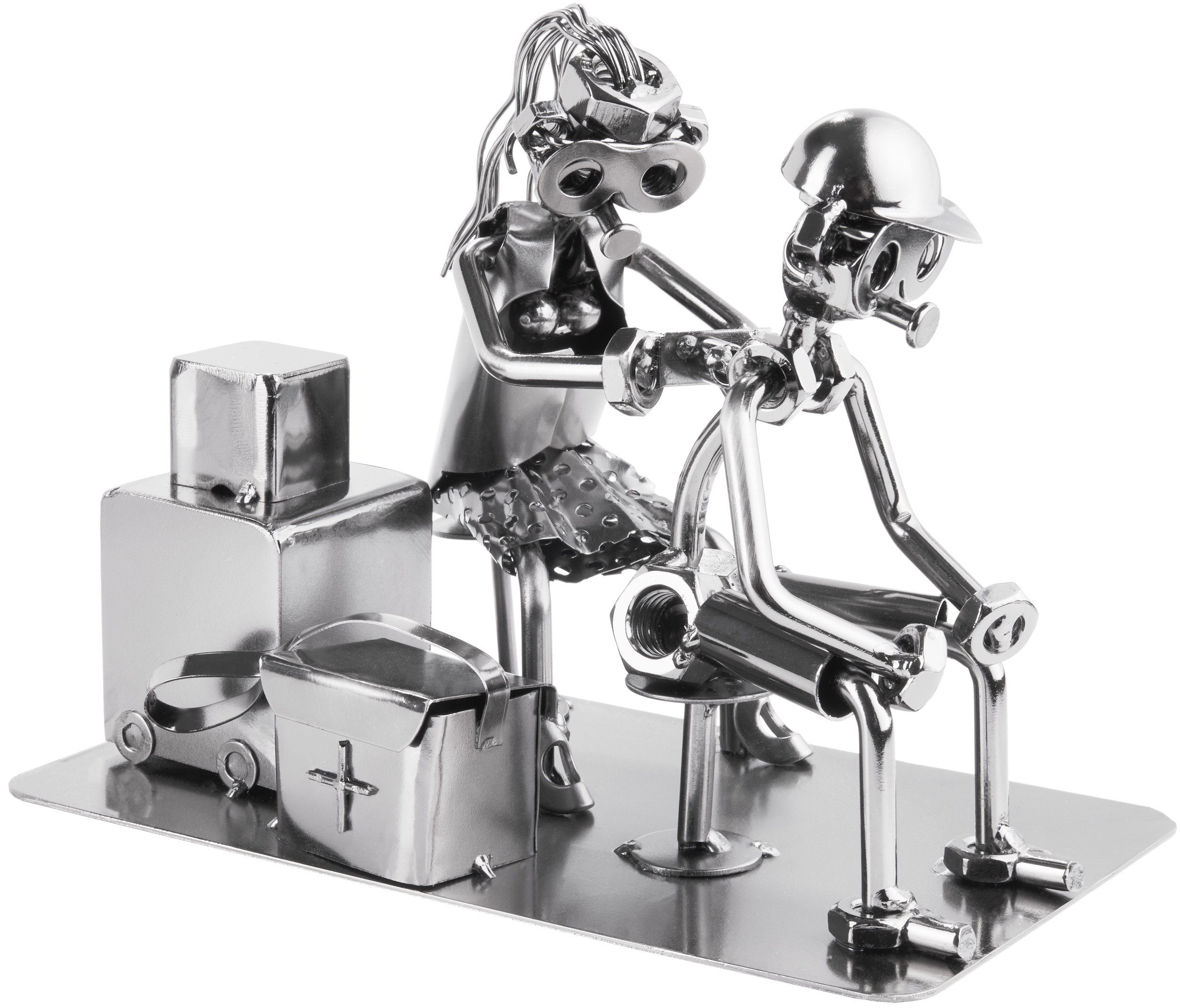 BRUBAKER Dekofigur Metallskulptur Schraubenmännchen Tätowierer (Tattoo günstig online kaufen