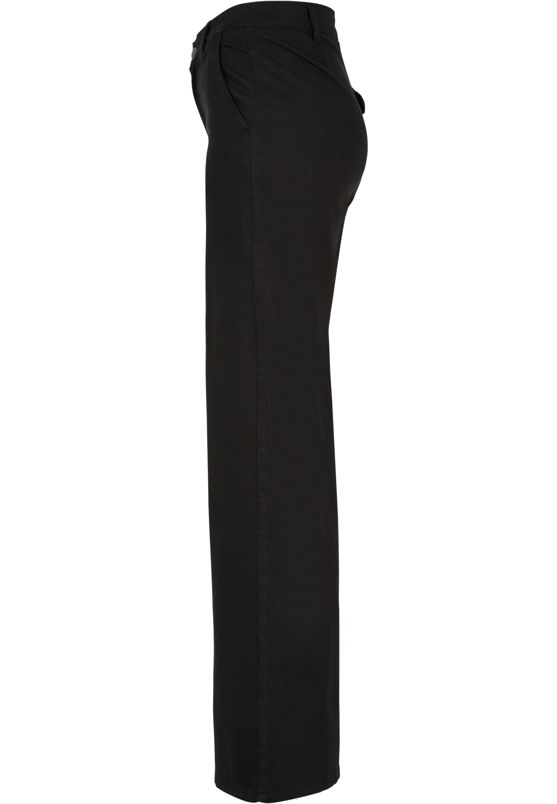 Wide Ladies Chino Leg High Waist black Damen Chinos CLASSICS Pants URBAN (1-tlg)