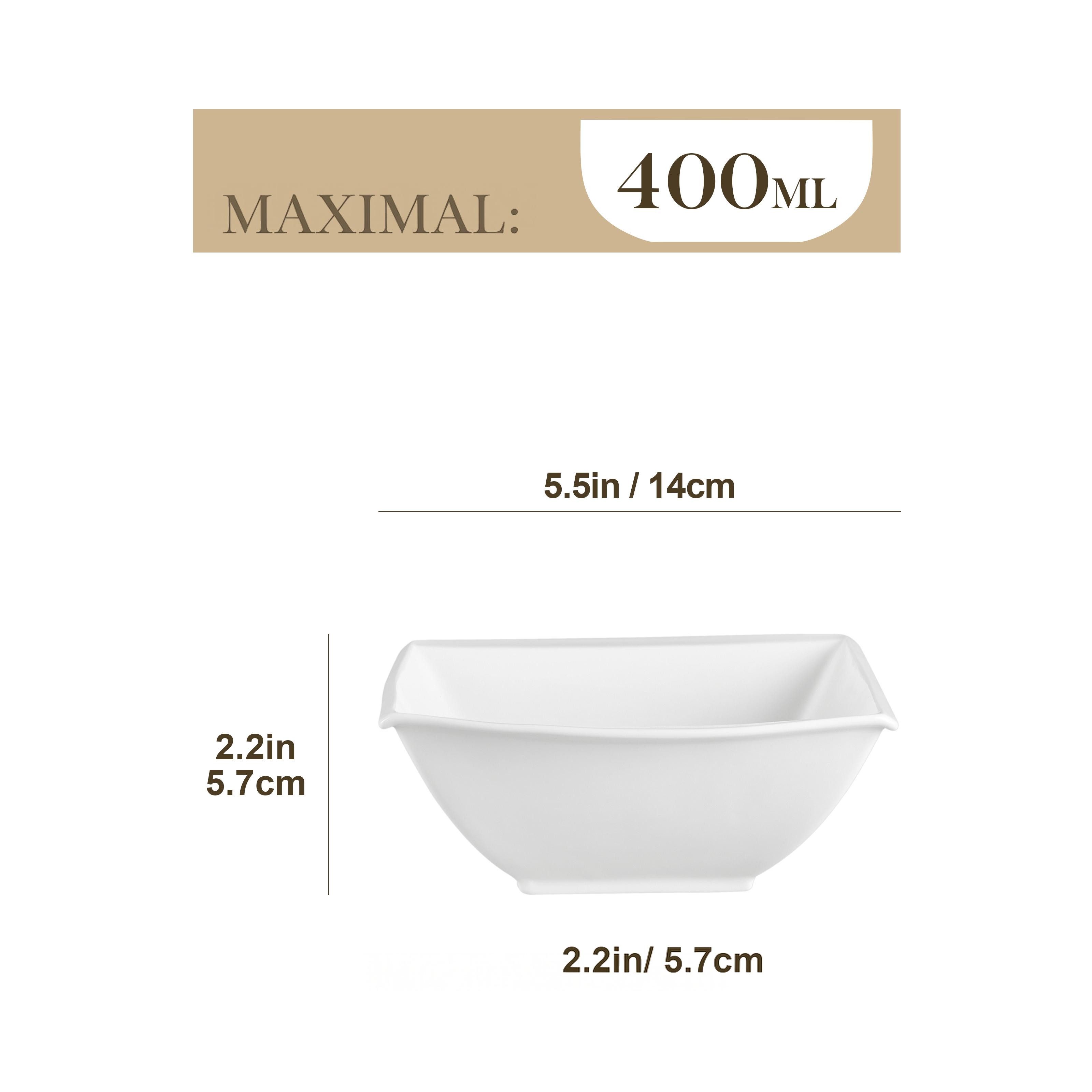 MALACASA Schale 6-tlg Schale Set für 6, Weiß Porzellan Müslischale, Porzellan, (Set, 6-tlg) – Bild 2 von 5