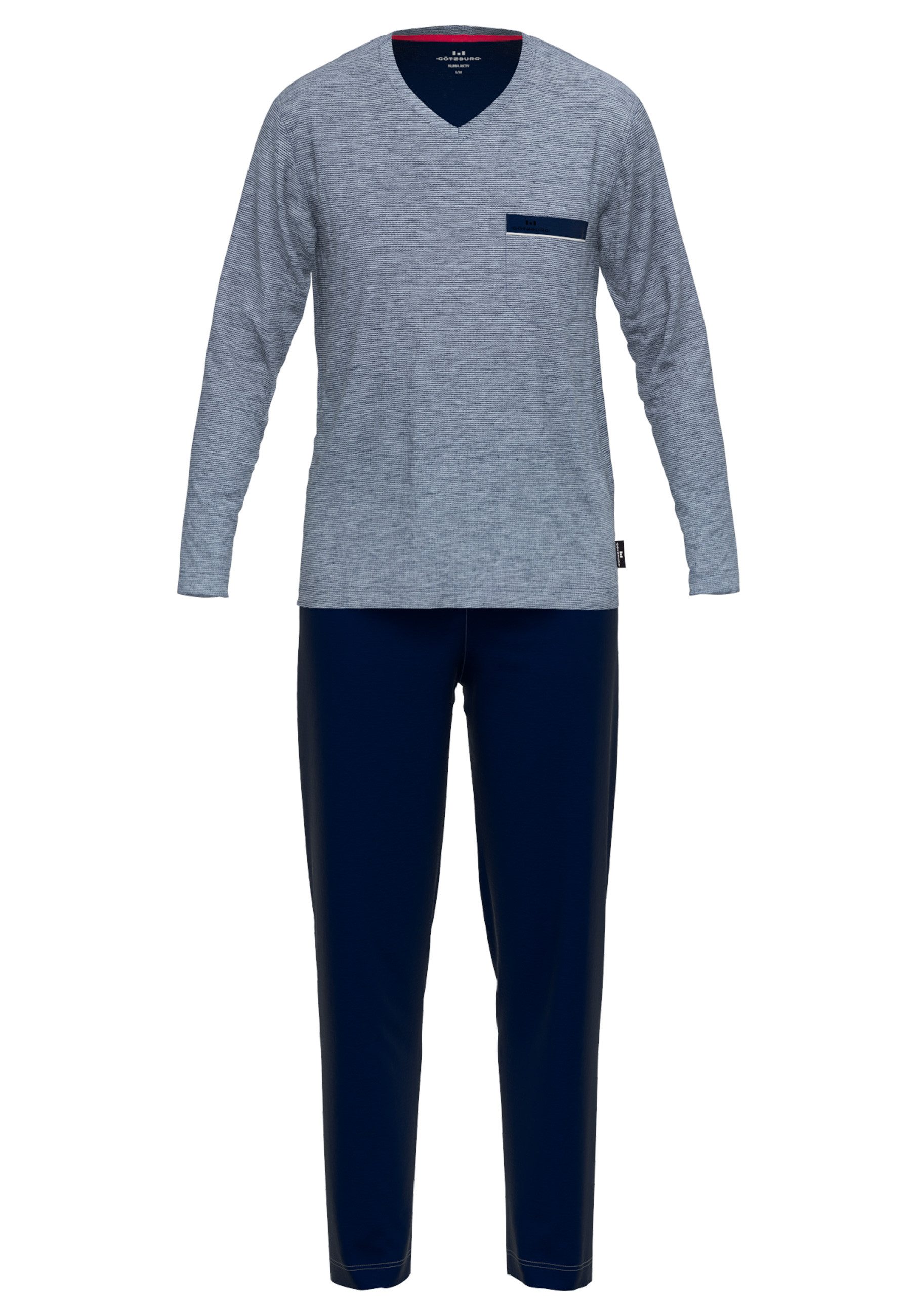 GÖTZBURG Schlafanzug Upper West (2 tlg) Langarm, V-Ausschnitt, lange Hose, günstig online kaufen