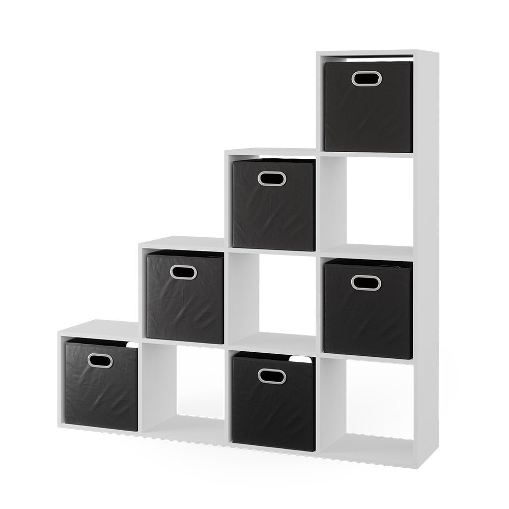 Vicco Raumteiler, Weiß, 142.4 x 143 cm mit 6 Faltboxen günstig online kaufen