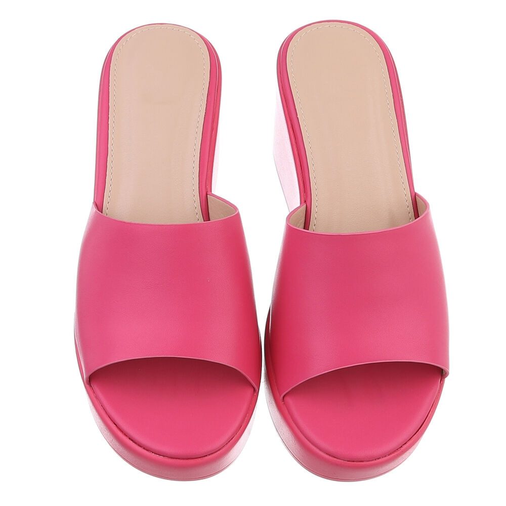 Ital-Design Wedge-Sandalen für Damen – Elegante Freizeitschuhe Plateausandaletten (89368455) Keilabsatz/Wedge Keilsandaletten in Pink