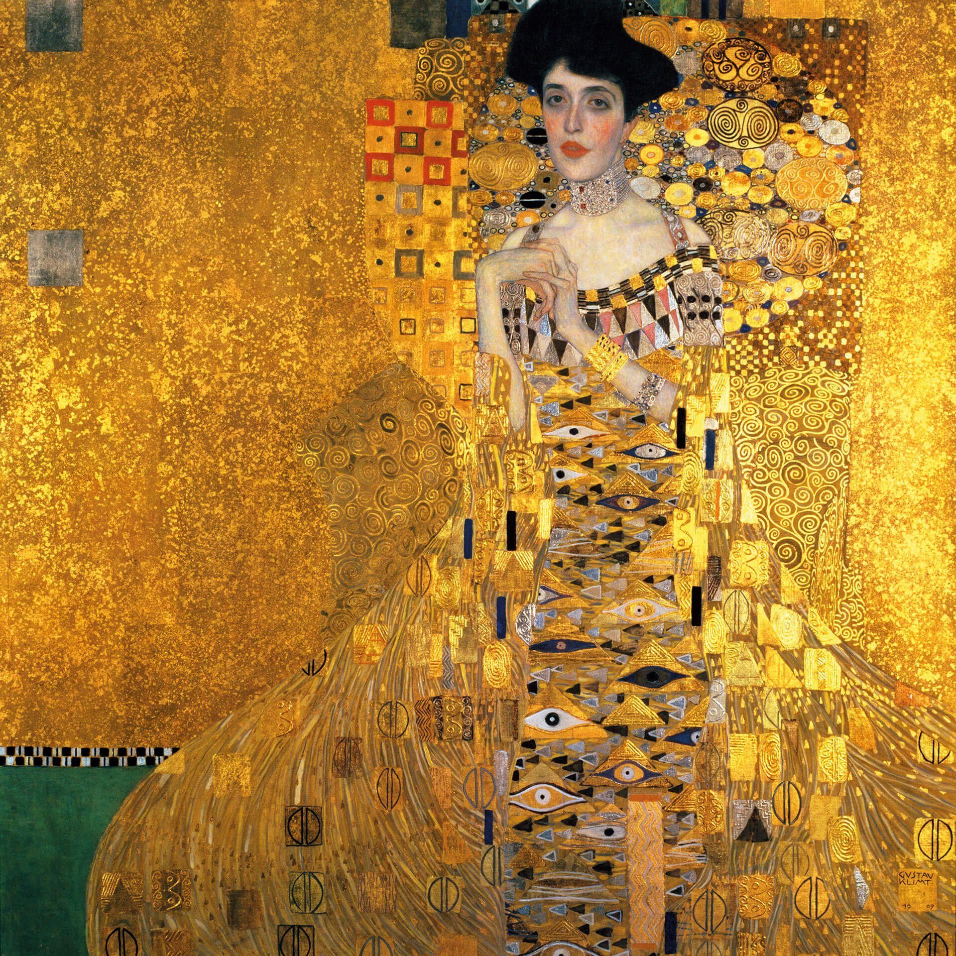 A.S. Création Leinwandbild, Abstrakte Kunst bild Gelb Gold 50x50 DD123295 Wandbild