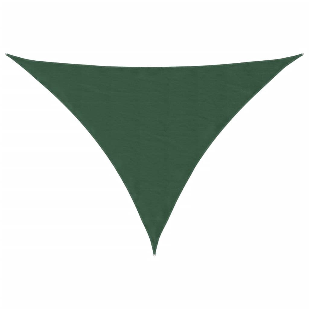 furnicato Sonnensegel Dreieckig 3,5x3,5x4,9m Dunkelgrün, (1-tlg), UV-beständiger Sonnenschutz mit Edelstahlbefestigung für den Garten