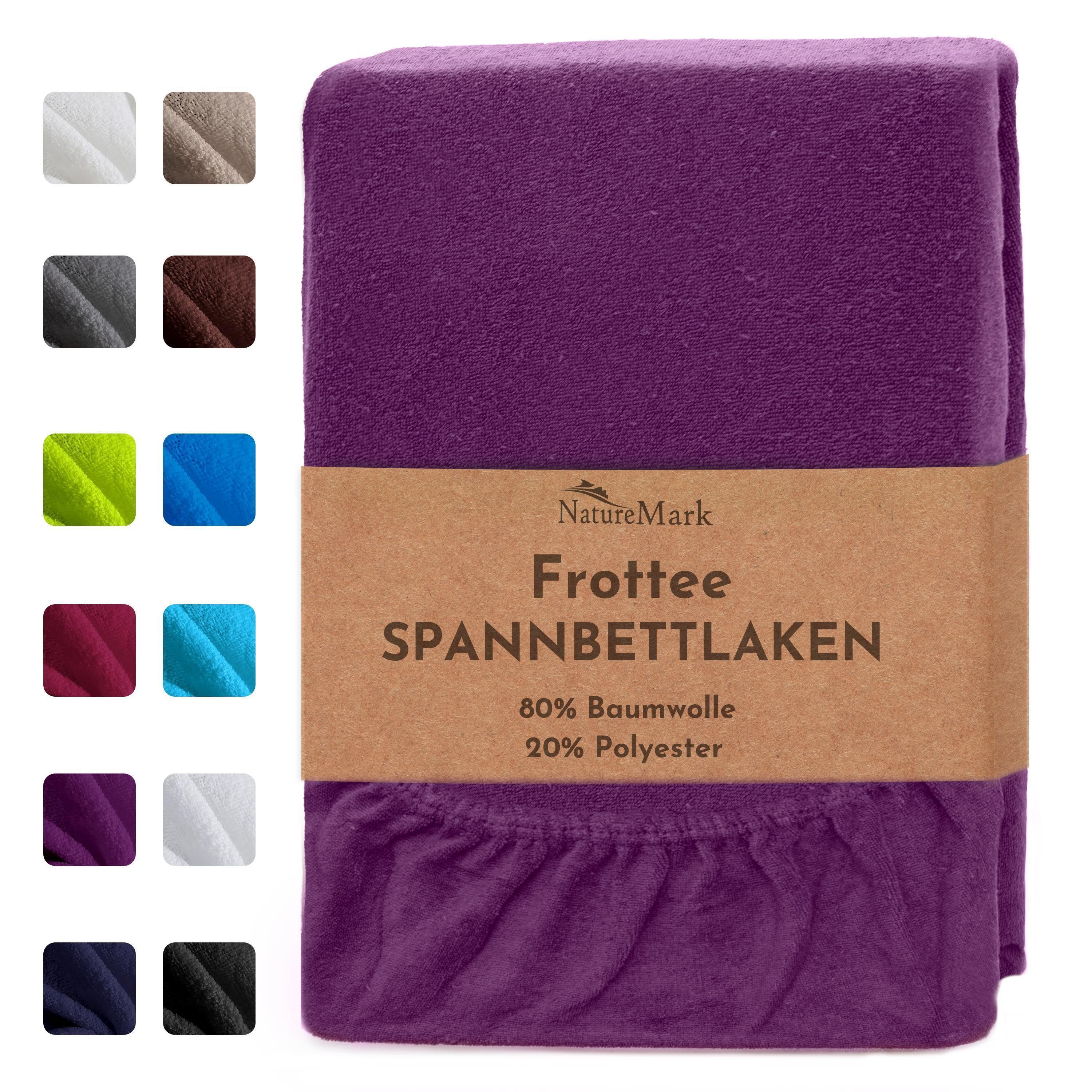 NatureMark Spannbettlaken Frottee Spannbettlaken, 80% Baumwolle günstig online kaufen