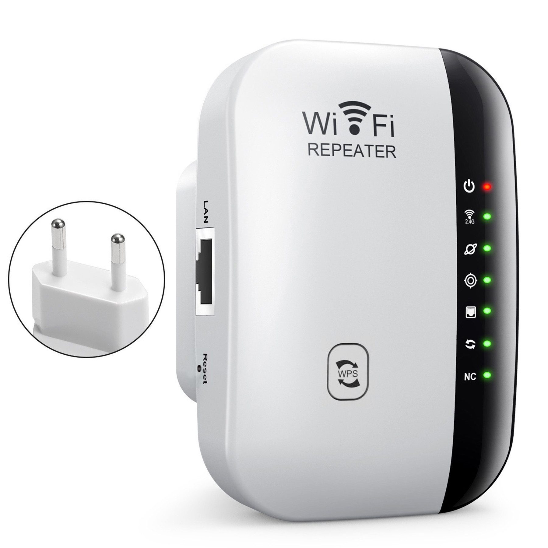 Senmudi WiFi Extender Booster, WLAN Ретрансляторы Verstärker Bis Zu 5000sq. WLAN-Router, mit 300 Mbps,2,4GHz WiFi Mit Ethernet Port Zu Всеn Geräten