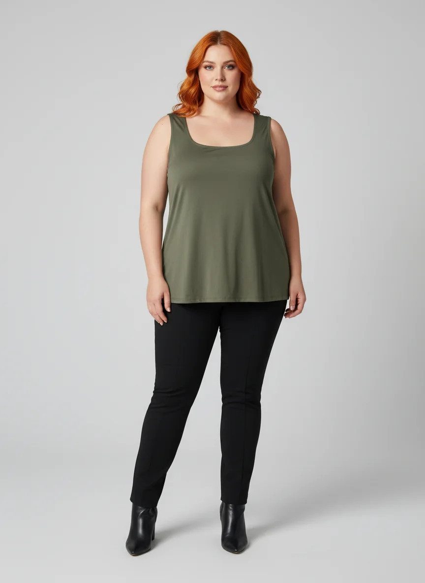 Blusentop Bluse mit eckigem Ausschnitt