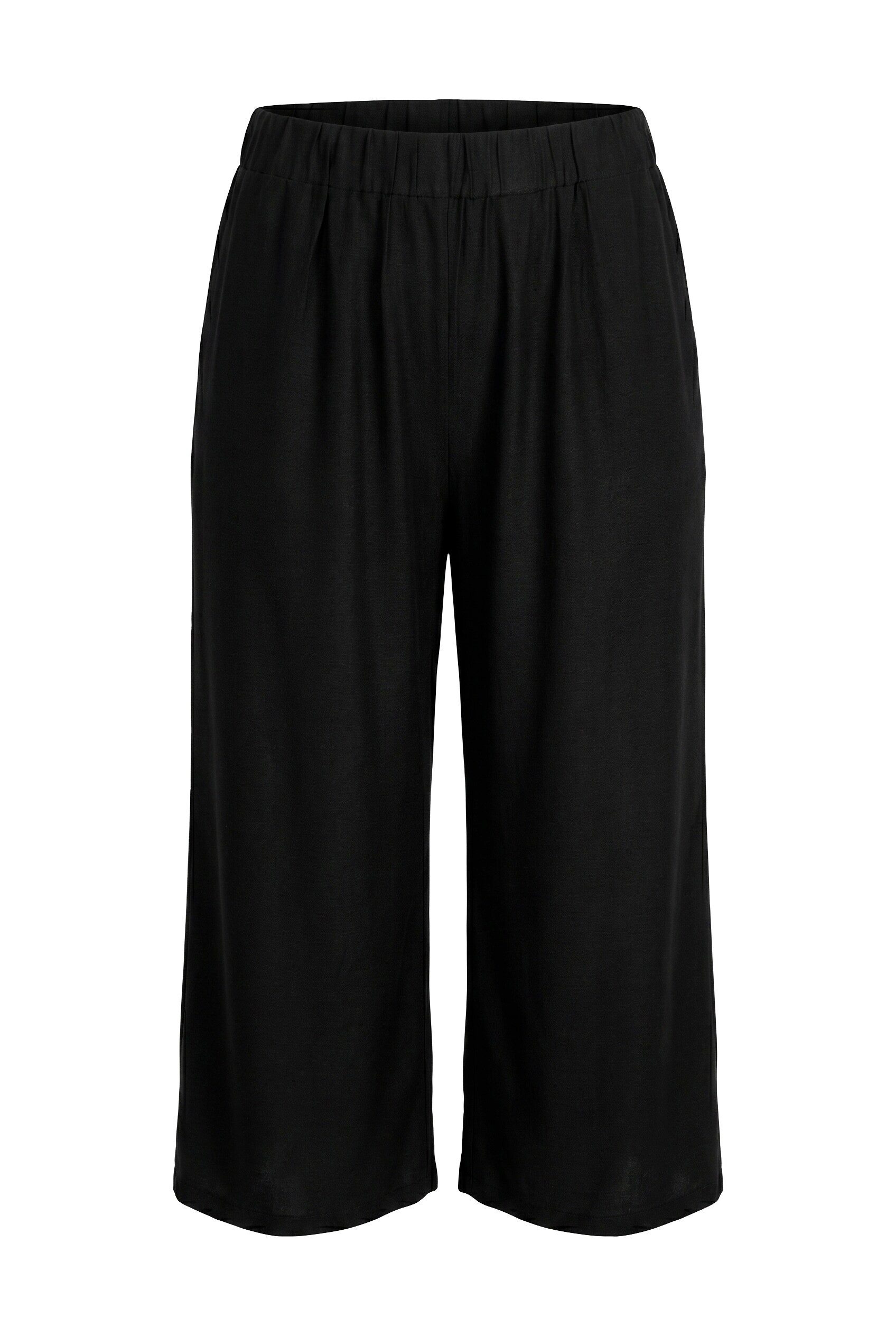 Ulla Popken Culotte Slinky-Culotte wadenlang weites Bein Elastikbund