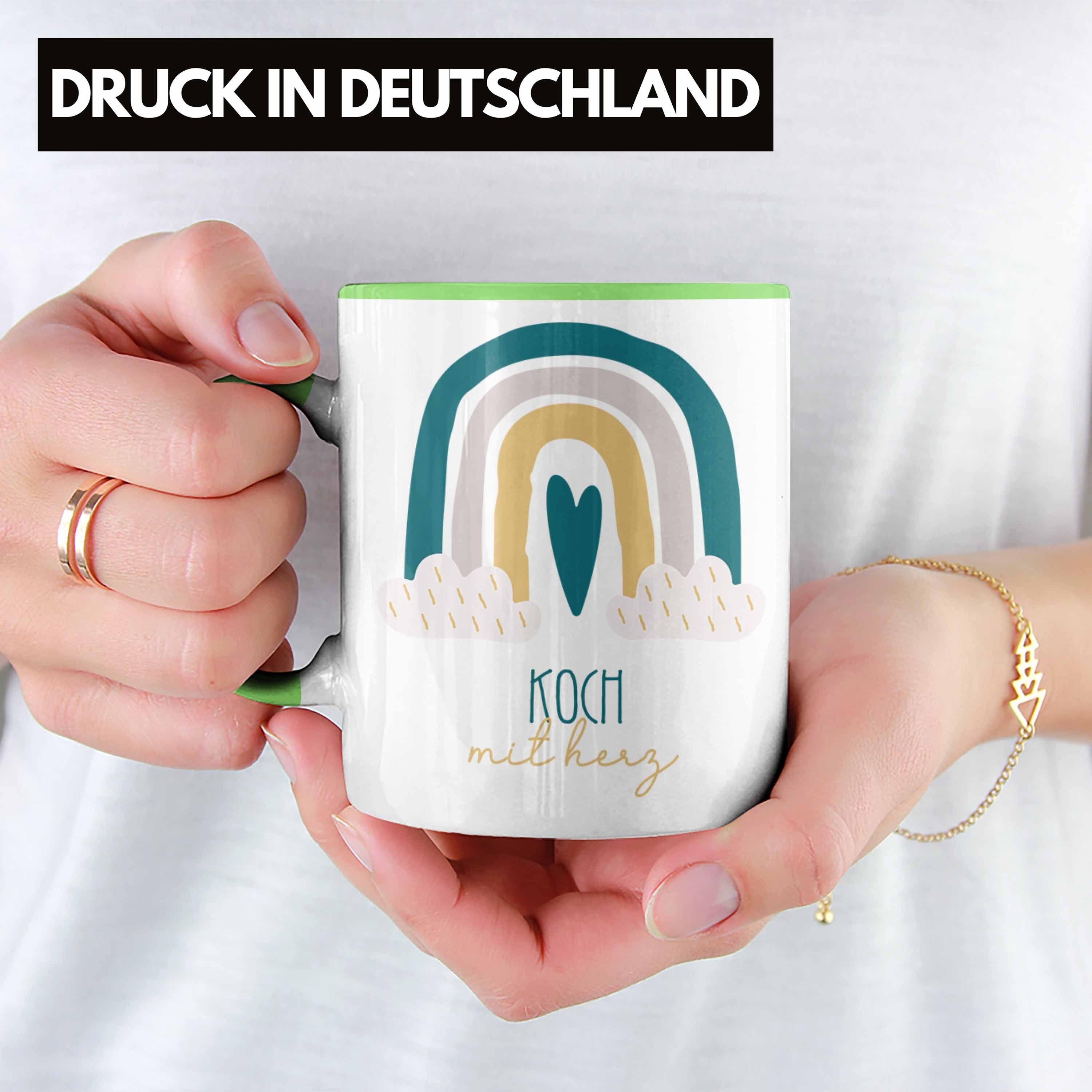 Trendation Tasse Koch Tasse Grün Geschenk Danke Geschenkidee Sternekoch für mi Kaffeetassse