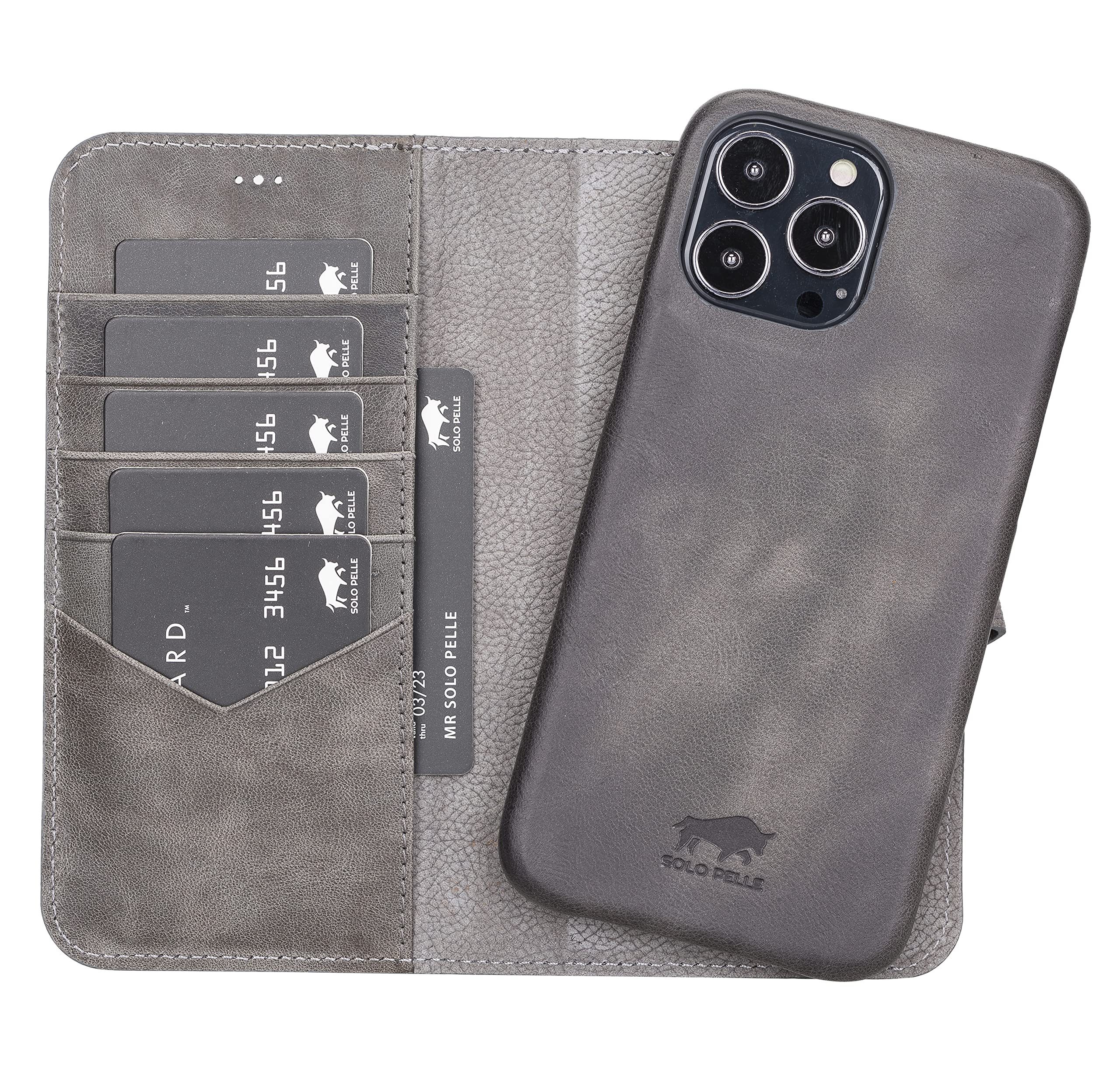 Solo Pelle Smartphonetasche Lederhülle für iPhone 15 Pro Max 6.7 Zoll inkl. Kartenfächer