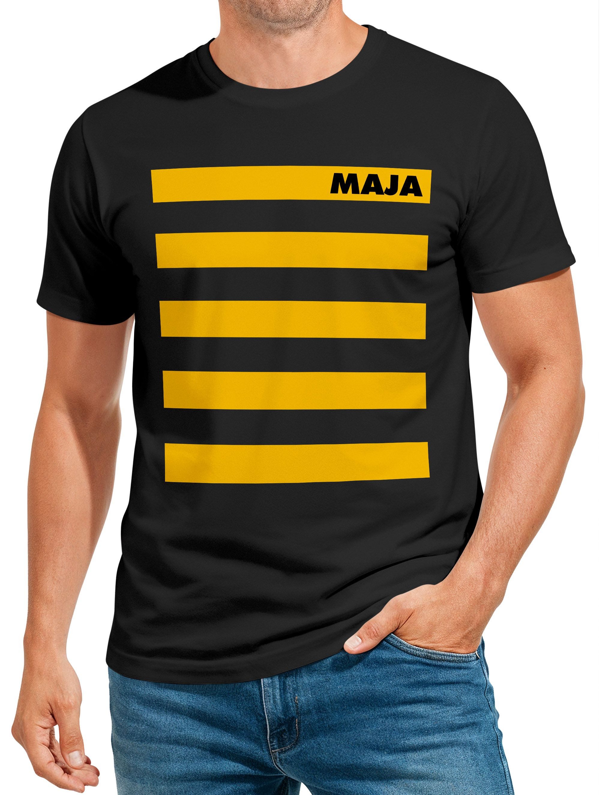 MoonWorks Print-Shirt Herren T-Shirt Fasching Karneval - Willi Design -Kostüm-Ersatz mit Print