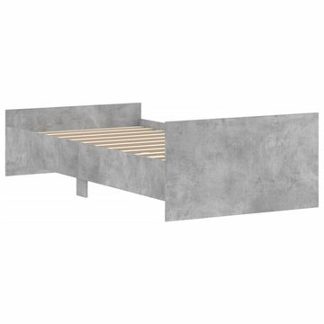 furnicato Bett Bettgestell Betongrau 100x200 cm Holzwerkstoff