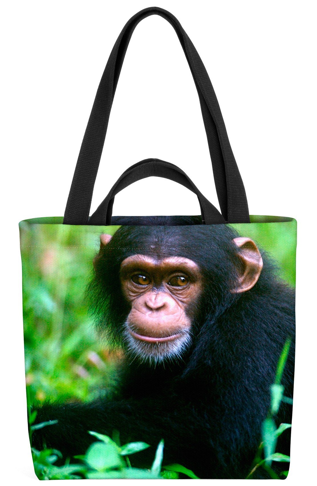 VOID Henkeltasche (1-tlg), Schimpanse Affe Regenwald Dschungel Urwald Tiere Zoo Äffchen Safari n