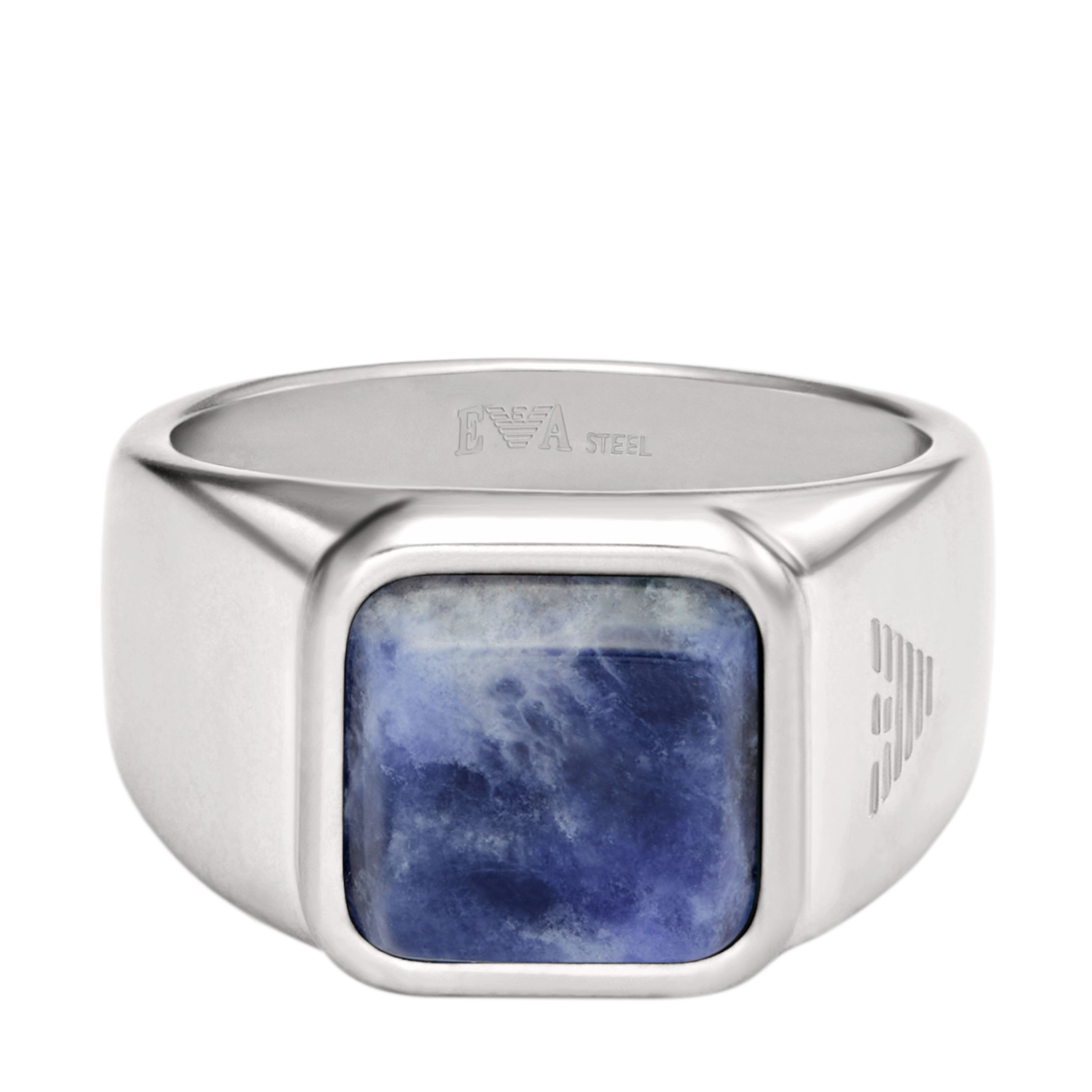 Emporio Armani Fingerring Schmuck Geschenk Edelstahl, mit Achat oder Sodalith