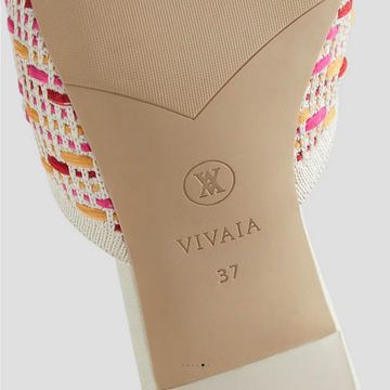 UE Stock Vivaia Damen Slider eckiger Zehenpartie Blockabsatz Gr. 41 Multi Pink Pantolette Komfort bei jedem Schritt