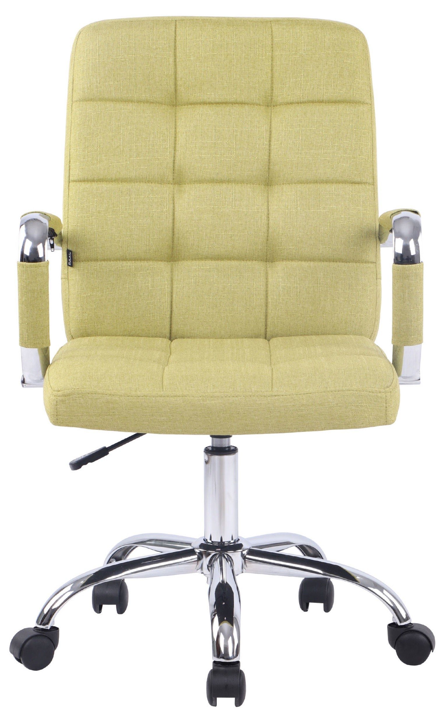 Sitzfläche: Gestell: grün Chefsessel, (Schreibtischstuhl, TPFLiving Deal 360° Bürostuhl Bürostuhl Metall XXL), - V1 mit chrom und Drehstuhl, drehbar Rückenlehne höhenverstellbar bequemer - Stoff