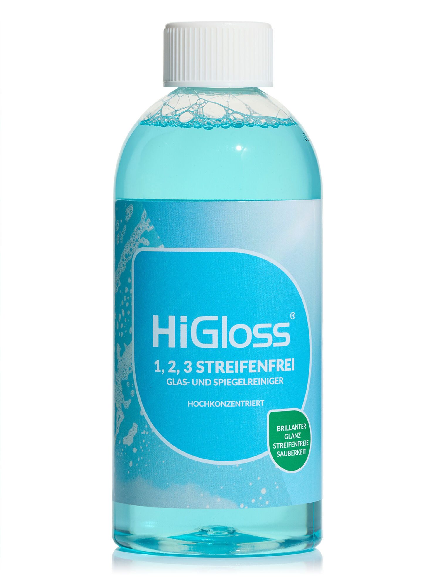 HiGloss Glas- & Spiegelreiniger Set mit Kristalltüchern Glasreiniger (6-St. 2 x 500 ml streifenfreier Glanz für Fenster Spiegel & Hochglanzflächen)