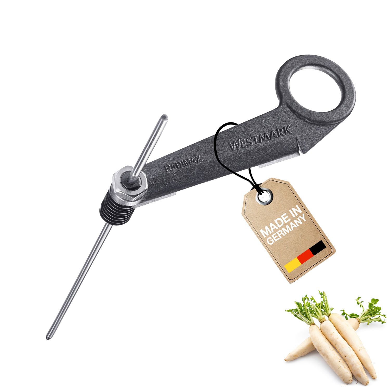 WESTMARK Овощерезка Спиральный резак Radimax Black Edition, für Rettich, Gurke, Zucchine, griffige Haptik, Made in Germany