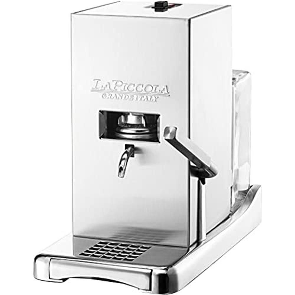 La Piccola Espressomaschine Piccola Satina Espressomaschine ESE-Pads 44 mm Edelstahl, kompakte Größe, leistungsstarker Thermoblock, schnelles Aufheizen, Made in Italy