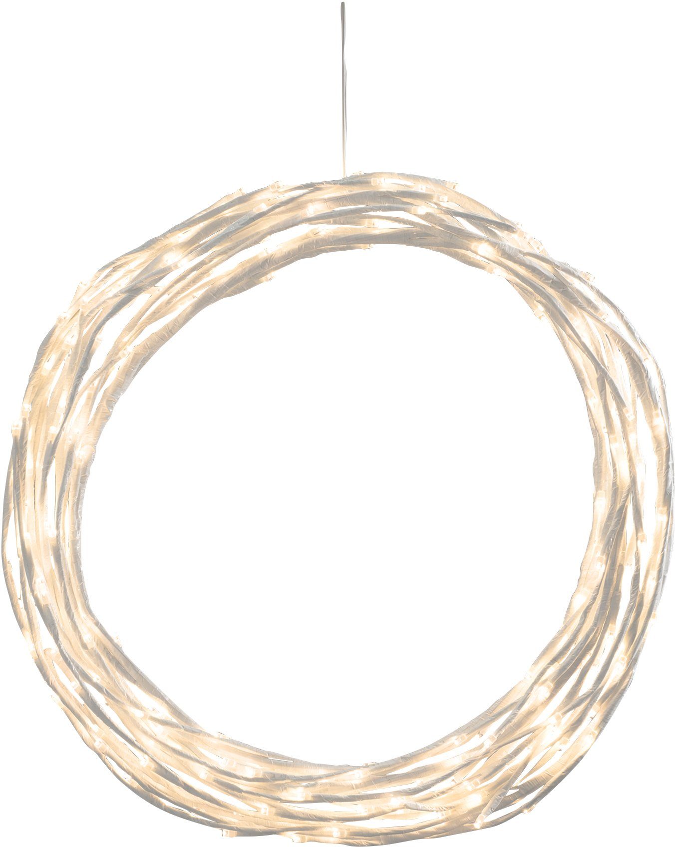 KONSTSMIDE LED-Lichterkette Weihnachtsdeko aussen, variabel als Lichterkranz/Lichtergirlande, weiß, 240 warm weiße Dioden | Lichterketten