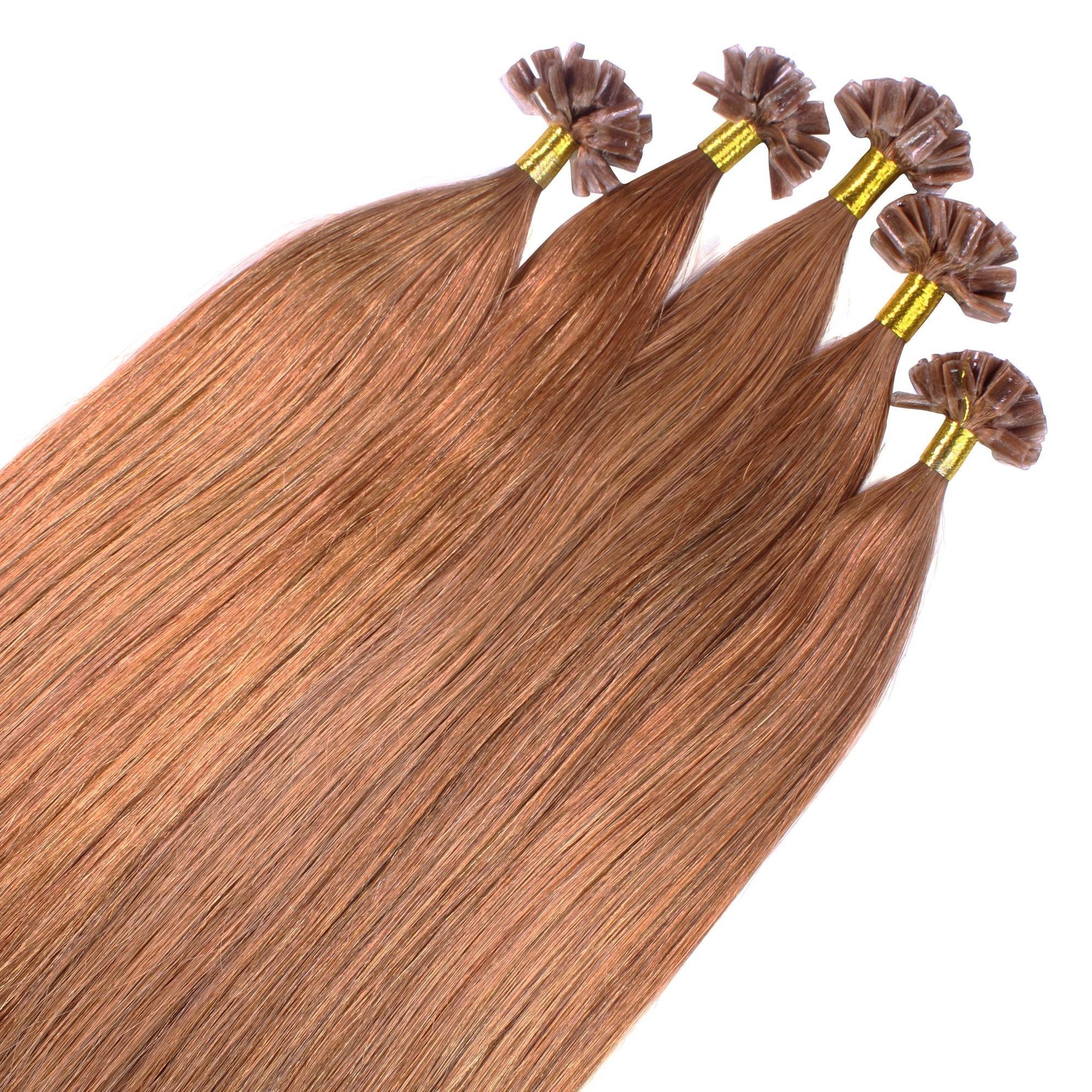 hair2heart Echthaar-Extension Premium Bonding Extensions #8/03 Hellblond Natur-Gold 60cm