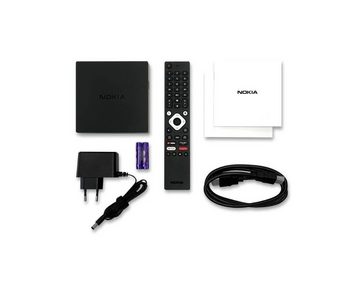 Nokia Streaming-Box 8000 Android TV 4K UHD, Chromecast, HDMI, Netflix, Prime Video, (Disney+, Kompatibel mit Google Assistant), Android 12 TV Ultra HD Box Media Player, beleuchtete Fernbedienung