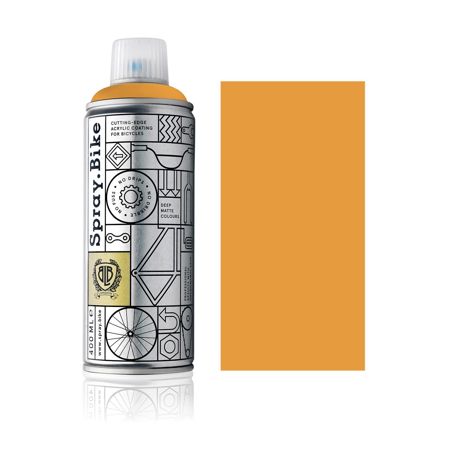 Spray.Bike Sprühflasche Fahrrad Lackspray in versch. Farben - keine GRUNDIERUNG notwendig - Acryllack/Lackspray in 400 ml Spraydose, Matt- und Klarlack Optik möglich, UV-resistent, wetterfest