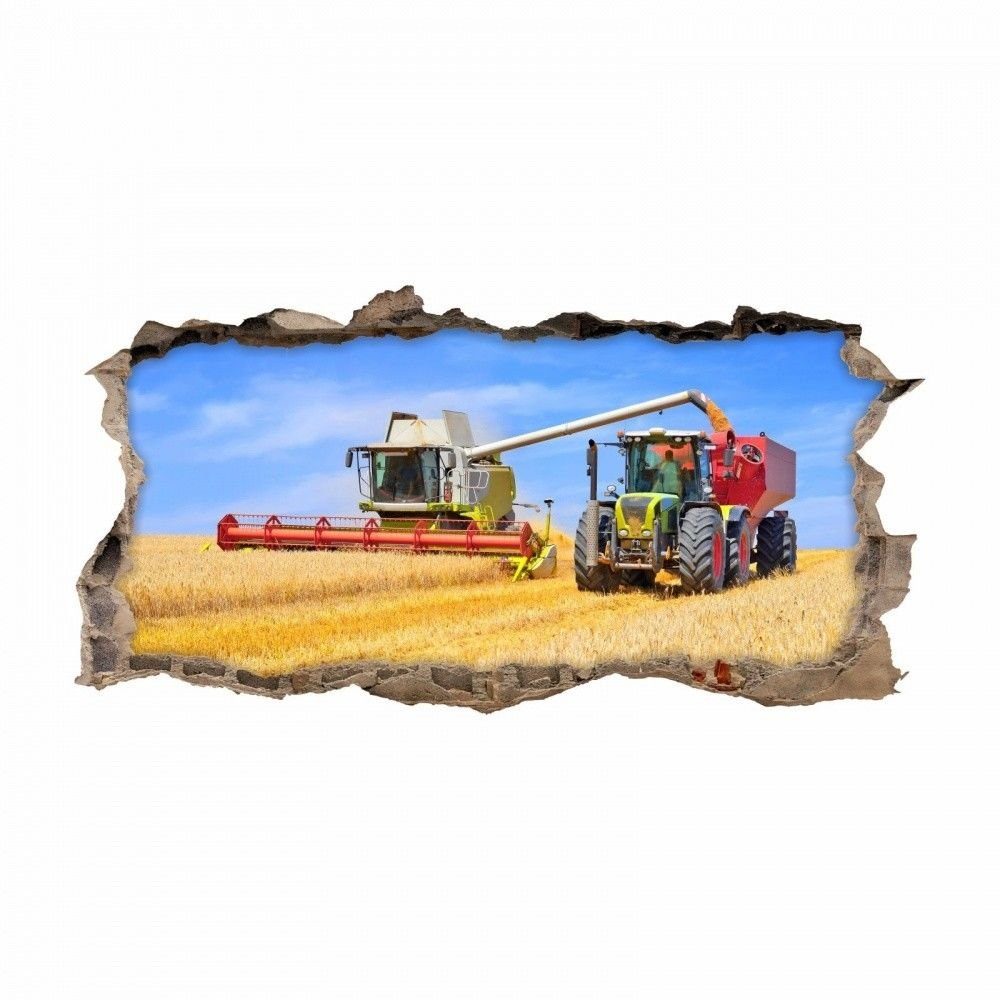 nikima Wandtattoo 134 Wandtattoo Mähdrescher und Traktor (PVC-Folie) günstig online kaufen