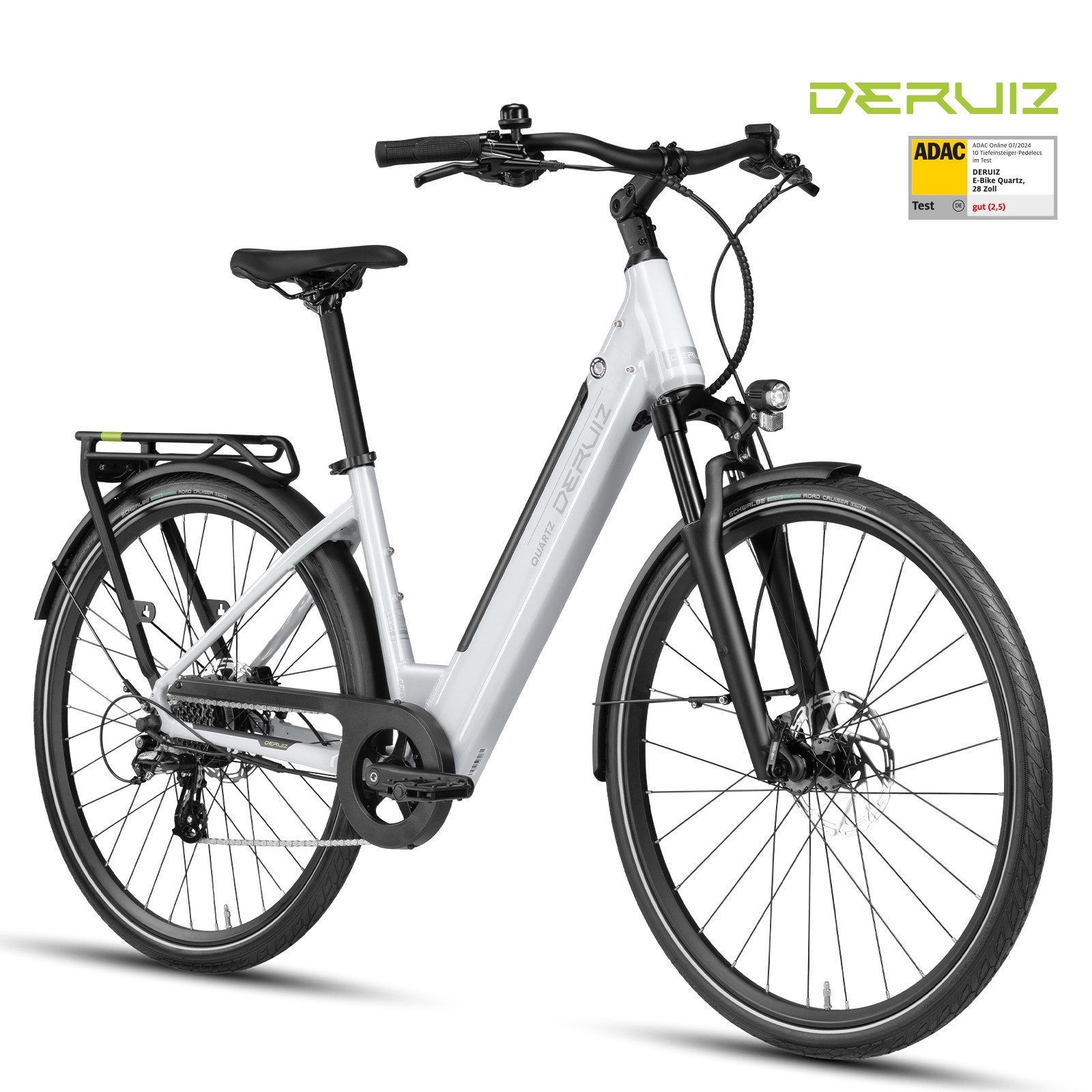 E-Bike Cityrad 28 Zoll, Quartz, 48V 644Wh, bis zu 161 km, mit Bluetooth und APP
