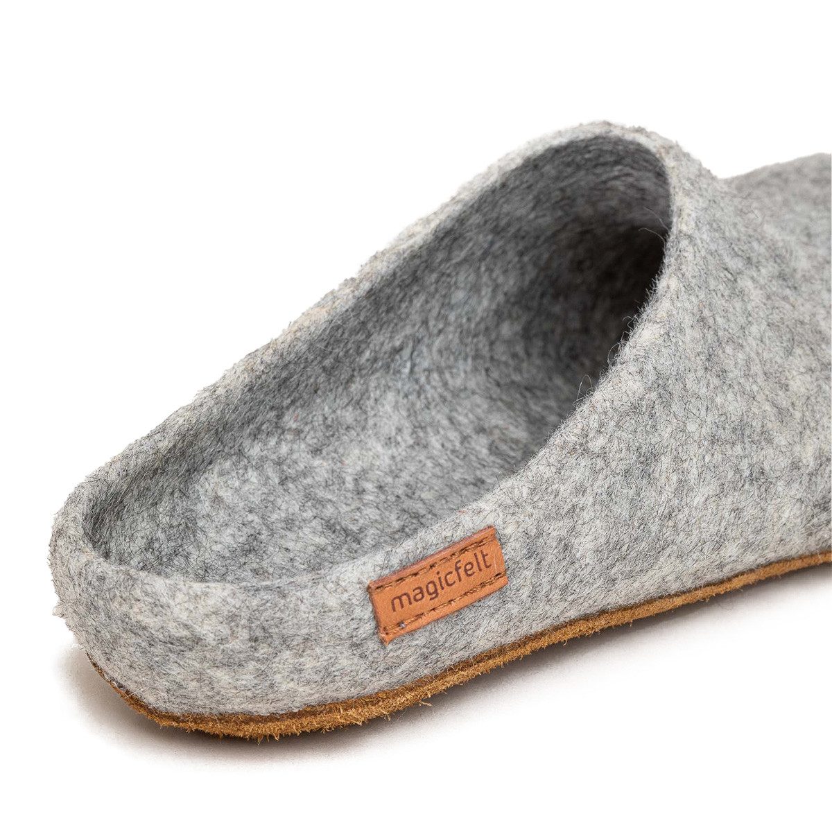 Magicfelt Filz Pantoffel (1-tlg) Pantoffeln - Aus 100% reiner Gottlandschafwolle, Mit Ledersohle