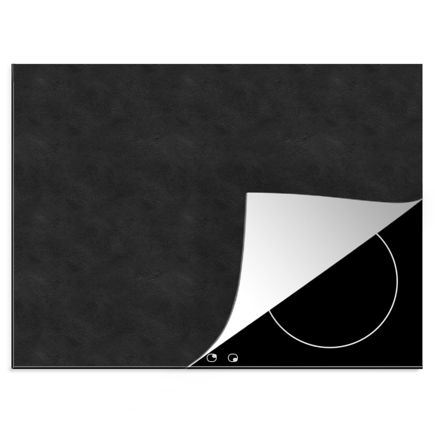 MuchoWow Herdblende-/Abdeckplatte Induktionsschutz - Leder - Grün - Tierfell, Vinyl, (1 tlg), 60x52 cm, Mobile Arbeitsfläche nutzbar, Ceranfeldabdeckung